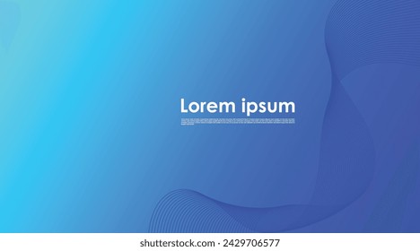 Abstract blue background with wavy shapes