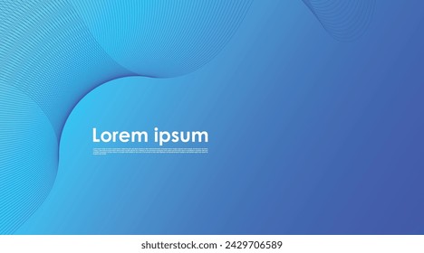Abstract blue background with wavy shapes
