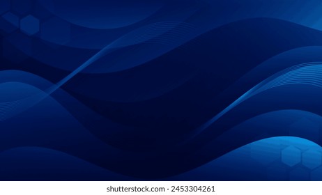 Fondo azul Abstractas con Formas onduladas. Formas fluidas y curvas. Este material es adecuado para fondos de Sitio web, volantes, carteles y proyectos de arte digital.