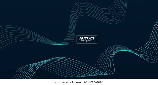 Abstract blue background with wavy spiral light texture. Vector illustration for presentation design with modern futuristic technology and corporate concept. eps10