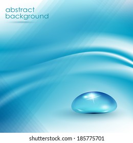 Abstract blue background, wavy vector illustration eps10