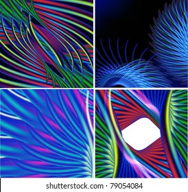 Abstract blue background from whirlpool of lines; a wave EPS10