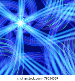 Abstract blue background from whirlpool of star; a wave EPS10