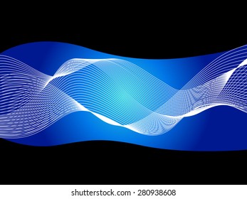 Abstract blue background with white blend