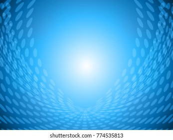 Abstract blue background with white circle storm