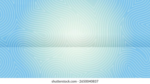 Abstract blue background with white line patterns creates a serene, modern aesthetic, perfect for adding a touch of elegance with its cool hues and minimalist design, resembling flowing water