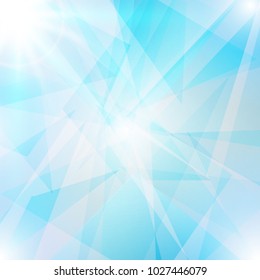 Abstract blue background, White modern triangle lights technology future, Vector illustration