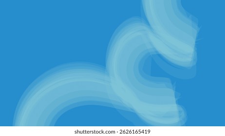 abstract blue background with white wave line brush