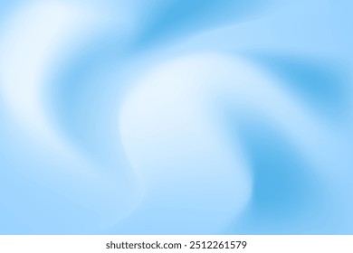 Abstract blue background with white waves. Cloudy sky with gradient mesh