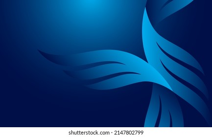 abstract blue background with wings