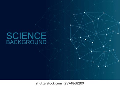 Abstract blue Backgrounds Vector. Themes of science, modern, technology, and medicine, geometric shapes, presentations, business,digital, Molecular technology ,health, and research. illustration EPS10