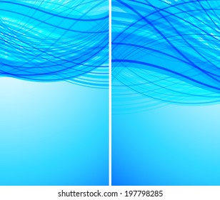 Abstract blue backgrounds, vertical banner set