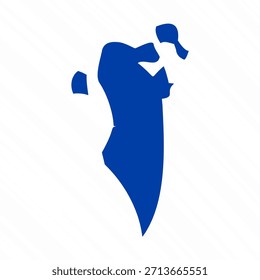 Abstract Blue Bahrain Simple Map