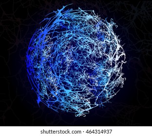 Abstract blue ball
