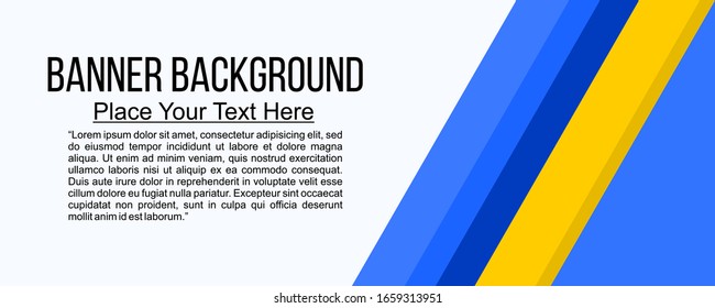 Abstract Blue Banner Background Design 