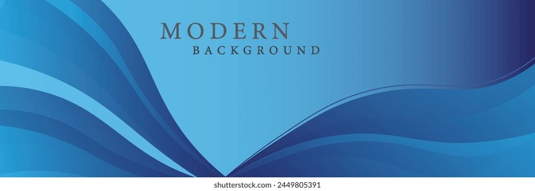 Abstract blue banner background. Graphic design banner pattern background template with dynamic curve shapes