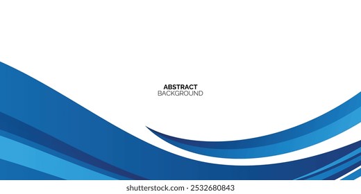 Fundo de banner azul abstrato. Modelo de plano de fundo de padrão de banner de design gráfico com formas de curva dinâmicas. Terno para negócios, capa, cabeçalho, papel de parede, corporativo, site, folheto