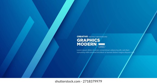 Abstract blue banner background with overlap pattern banner modern style concept element design. Papercut modern texture background. Eps10 vector