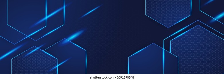 Abstraktes blaues Bannerhintergrund-Poster mit Dynamik. Technologienetzwerk, Vektorgrafik. Vektorgrafik-Design für Präsentation, Banner, Umschlag, Web, Flyer, Karte, Poster, Tapete, Textur