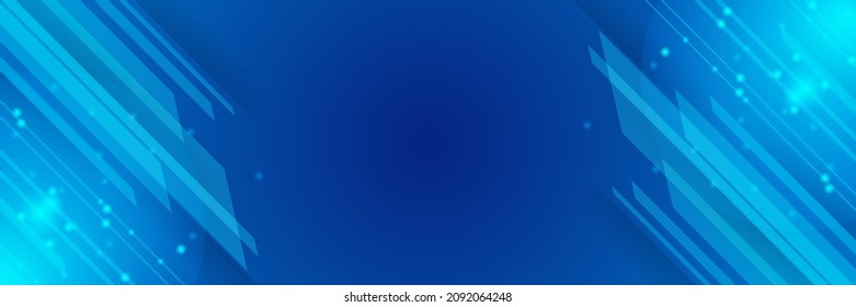 Afiche de fondo del cartel azul abstracto con dinámica. Ilustración de vectores de la red tecnológica. Diseño de ilustración vectorial para presentación, banner, portada, web, volante, tarjeta, afiche, papel tapiz, textura