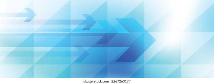 Resumen de la plantilla de fondo de la pancarta azul, encabezado web con flechas