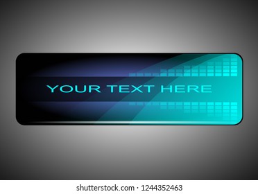 Abstract blue banner background. Vector illustration. 
