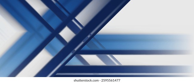 abstract Blue banner background vector illustration - polygonal abstract mosaic blue banner.