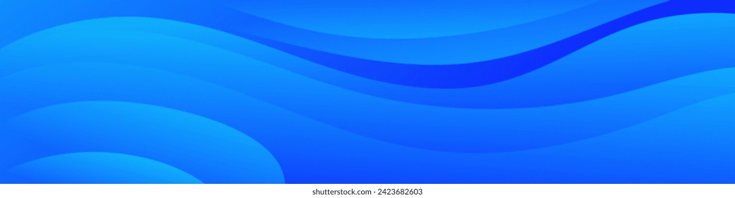 Abstract blue banner color with a unique wavy design. It is ideal for creating eye catching headers, promotional banners, and graphic elements with a modern and dynamic look.