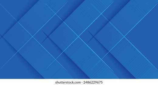 Abstract blue banner design background with diagonal geometric overlay layer. Blue banner background. Vector abstract graphic design banner pattern suit for cover, header, banner, brochure, 