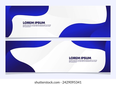 Abstract blue banner design. Fluid Vector shaped background. Modern Graphic Template Banner pattern for social media and web sites