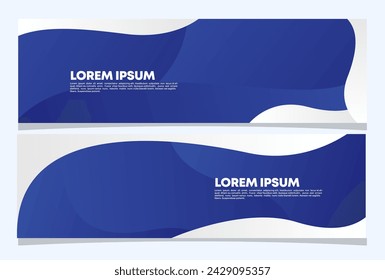 Abstract blue banner design. Fluid Vector shaped background. Modern Graphic Template Banner pattern for social media and web sites