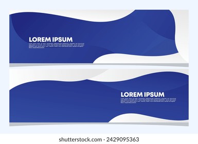 Abstract blue banner design. Fluid Vector shaped background. Modern Graphic Template Banner pattern for social media and web sites