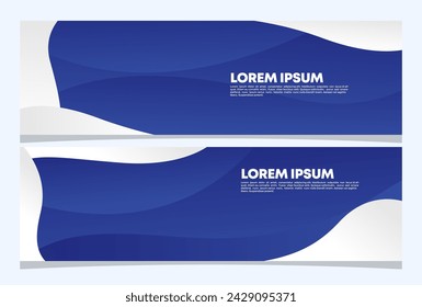 Abstract blue banner design. Fluid Vector shaped background. Modern Graphic Template Banner pattern for social media and web sites