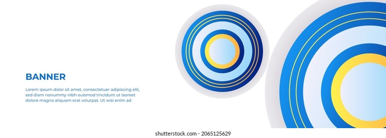 Abstract blue banner design with blue geometric background. Vector illustration for wallpaper, banner, background, card, book illustration, landing page