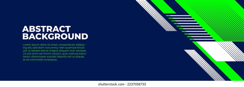 Abstract blue banner design vector, dynamic sporty horizontal background template for media promotion or web banner