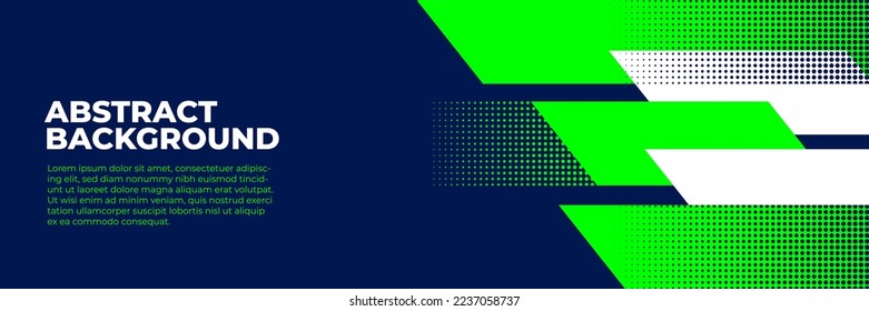 Abstract blue banner design vector, dynamic sporty horizontal background template for media promotion or web banner