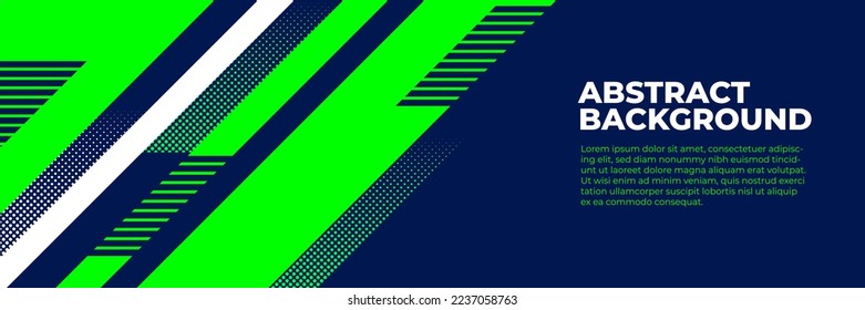 Abstract blue banner design vector, dynamic sporty horizontal background template for media promotion or web banner