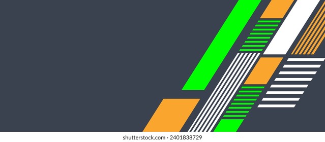 Abstract blue banner design vector, dynamic sporty horizontal background template for media promotion or web banner. vector