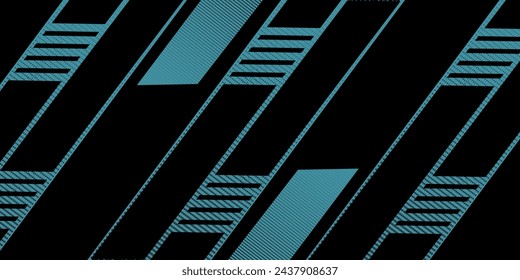 Abstract blue banner design vector, dynamic sporty horizontal background template for media promotion or web banner