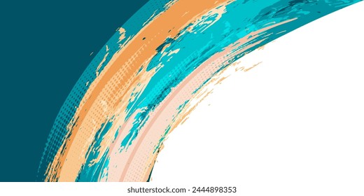 Abstract blue banner design vector, dynamic sporty horizontal background template for media promotion or web banner