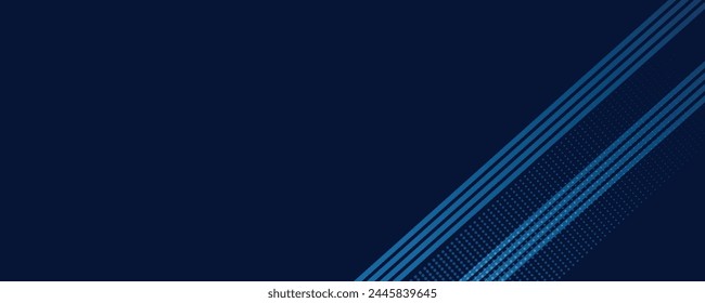 Vector de diseño de Anuncio azul Abstractas, Plantilla de fondo Horizontal deportiva dinámica para promoción de medios o Anuncio de Web