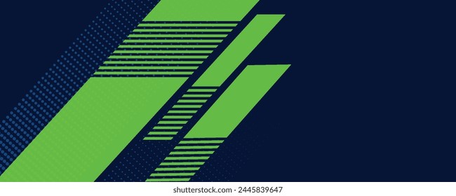 Vector de diseño de Anuncio azul Abstractas, Plantilla de fondo Horizontal deportiva dinámica para promoción de medios o Anuncio de Web