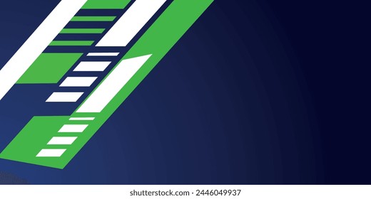 Abstract blue banner design vector, dynamic sporty horizontal background template for media promotion or web banner