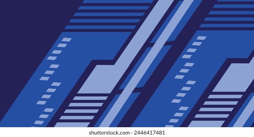 Vector de diseño de Anuncio azul Abstractas, Plantilla de fondo Horizontal deportiva dinámica para promoción de medios o Anuncio de Web
