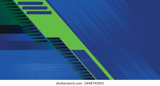 Abstract blue banner design vector, dynamic sporty horizontal background template for media promotion or web banner.eps10 vector