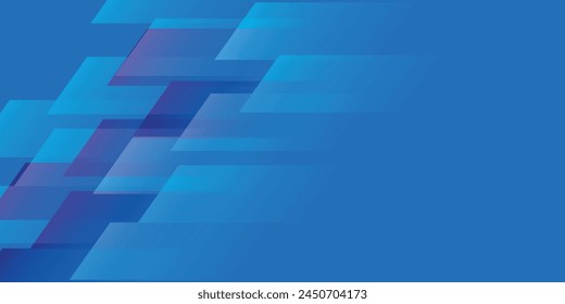 Abstrakte blaue Banner Design-Vektorgrafik, dynamische sportliche Horizontale Hintergrund-Vorlage für Mediawerbung oder Web-Banner