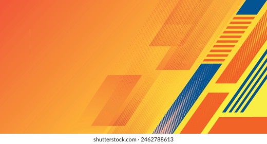 Vector de diseño de Anuncio azul Abstractas, Plantilla de fondo Horizontal deportiva dinámica para promoción de medios o Anuncio de Web	