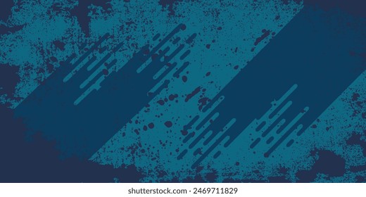 Abstract blue banner design vector, dynamic sporty horizontal background template for media promotion or web banner, modern.