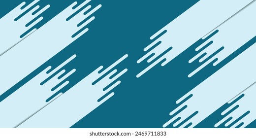 Abstract blue banner design vector, dynamic sporty horizontal background template for media promotion or web banner, modern.