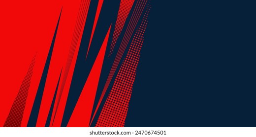 Vector de diseño de Anuncio azul Abstractas, Plantilla de fondo Horizontal deportiva dinámica para promoción de medios o Anuncio de Web